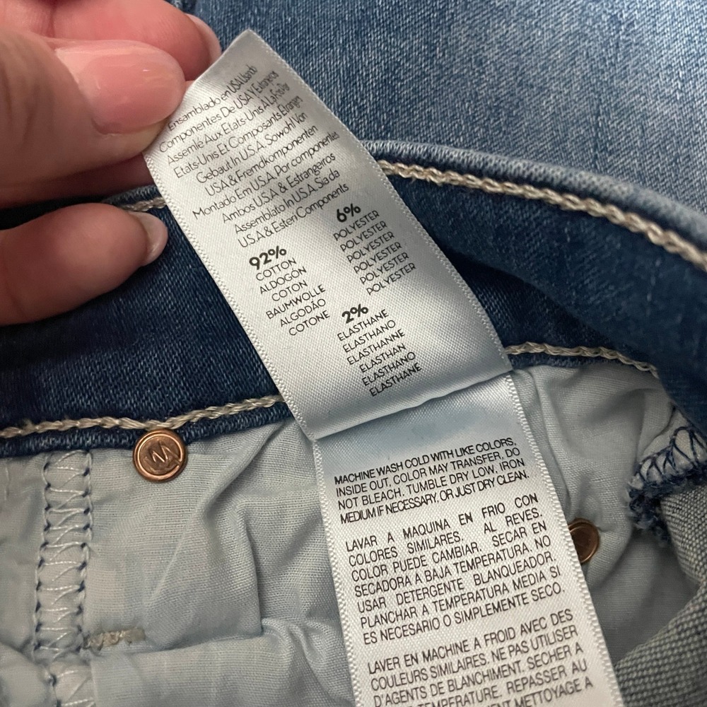 Mother Size 25 Mid Rise Dazzler Ankle Jeans Home Before Dawn Blue Slim Straight - Picture 5 of 6